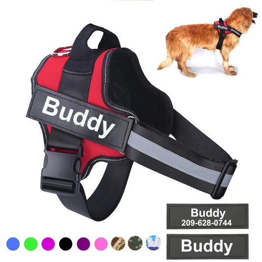 Custom Dog Harness Vest – No Pull, Breathable, Reflective